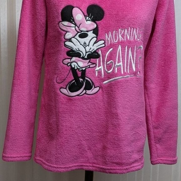 Disney Minnie PJ Top Fleece Morning Sleepwear Embroidered Pink XS (0-2) - Picture 12 of 12